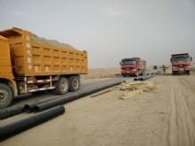 新疆和田机场消防管道安装现场